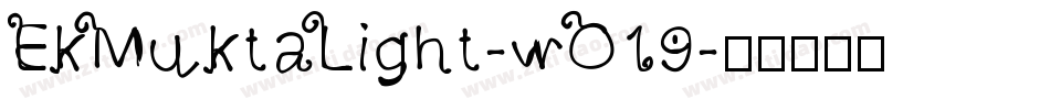 EkMuktaLight-wO19字体转换