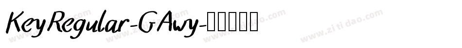 KeyRegular-GAwy字体转换