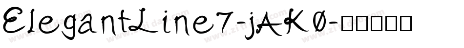 ElegantLine7-jAK0字体转换