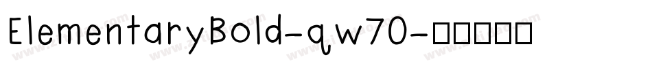 ElementaryBold-qw70字体转换