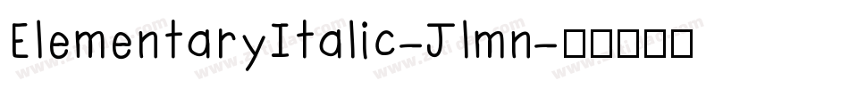 ElementaryItalic-Jlmn字体转换
