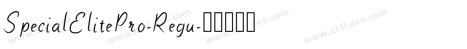 SpecialElitePro-Regu字体转换