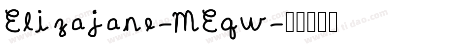 Elizajane-MEqw字体转换