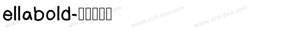 ellabold字体转换