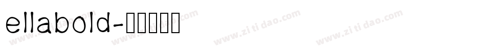 ellabold字体转换