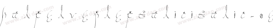 HalfElvenLeftalicItalic-0eDP字体转换