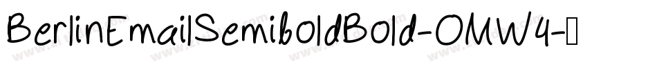 BerlinEmailSemiboldBold-OMW4字体转换