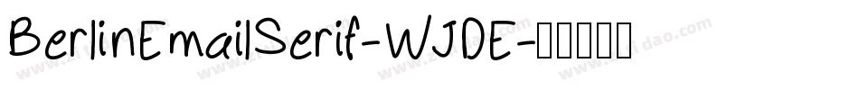 BerlinEmailSerif-WJDE字体转换