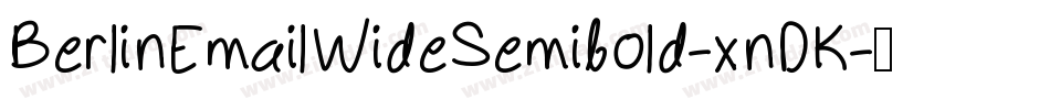 BerlinEmailWideSemibold-xnDK字体转换