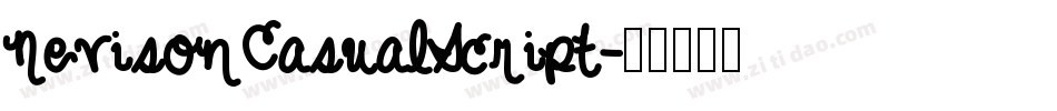 NevisonCasualScript字体转换