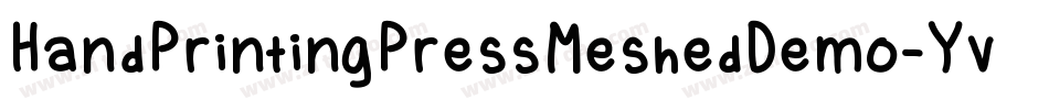 HandPrintingPressMeshedDemo-Yve2字体转换