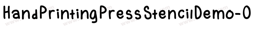 HandPrintingPressStencilDemo-OnjA字体转换