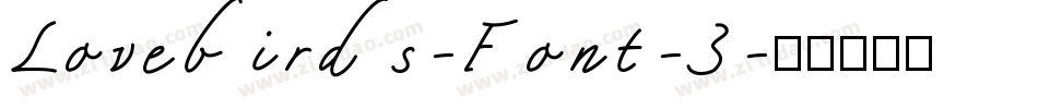 Lovebirds-Font-3字体转换