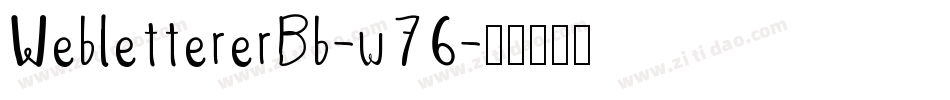 WeblettererBb-w76字体转换