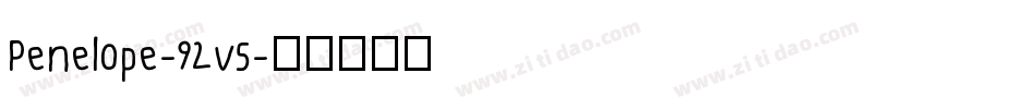 Penelope-92v5字体转换