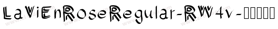 LaViEnRoseRegular-RW4v字体转换