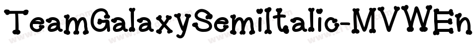 TeamGalaxySemiItalic-MVWEn字体转换