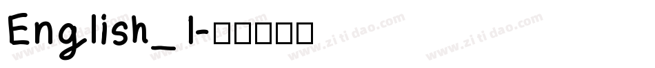 English_1字体转换
