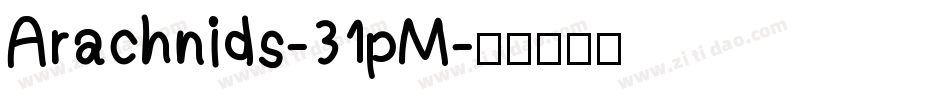 Arachnids-31pM字体转换