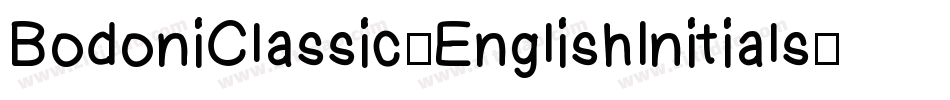 BodoniClassic-EnglishInitials字体转换