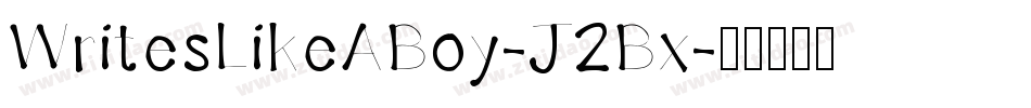 WritesLikeABoy-J2Bx字体转换