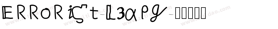 Errorist-L3apg字体转换