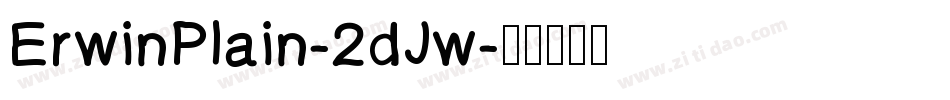 ErwinPlain-2dJw字体转换