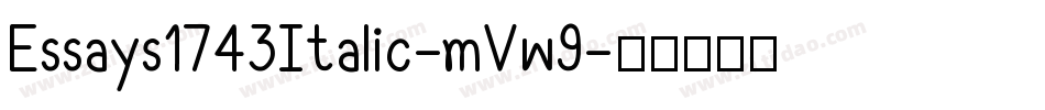 Essays1743Italic-mVw9字体转换