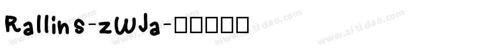Rallins-zWJa字体转换