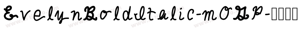 EvelynBoldItalic-mOGP字体转换