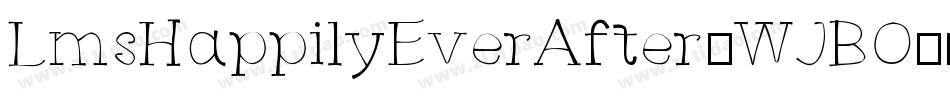LmsHappilyEverAfter-WJBO字体转换