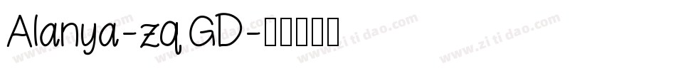 Alanya-zqGD字体转换