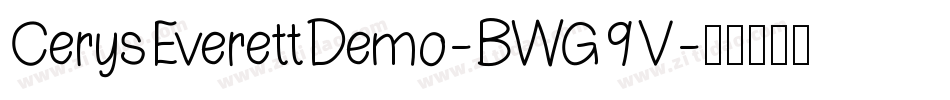 CerysEverettDemo-BWG9V字体转换