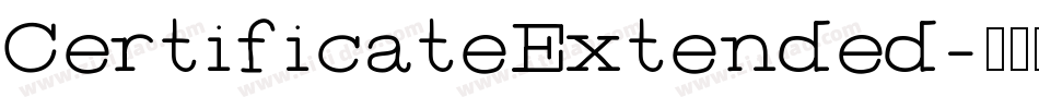 CertificateExtended字体转换