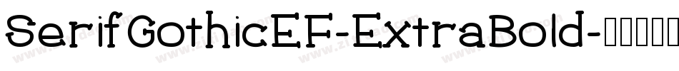 SerifGothicEF-ExtraBold字体转换