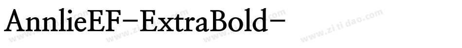 AnnlieEF-ExtraBold字体转换