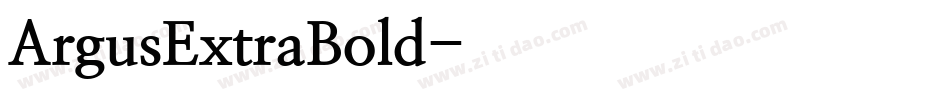 ArgusExtraBold字体转换