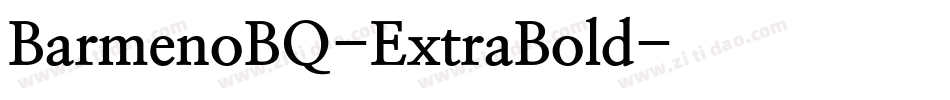 BarmenoBQ-ExtraBold字体转换