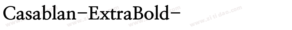 Casablan-ExtraBold字体转换