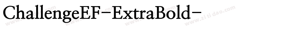 ChallengeEF-ExtraBold字体转换