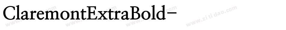 ClaremontExtraBold字体转换