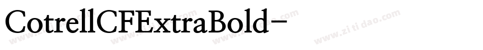 CotrellCFExtraBold字体转换