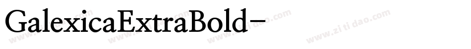 GalexicaExtraBold字体转换