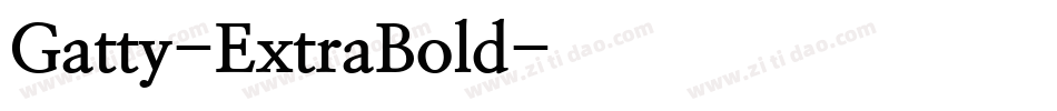 Gatty-ExtraBold字体转换