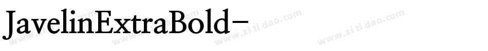 JavelinExtraBold字体转换