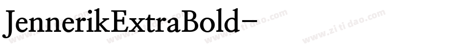 JennerikExtraBold字体转换