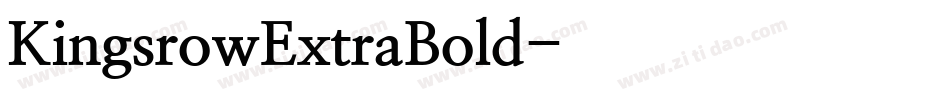 KingsrowExtraBold字体转换