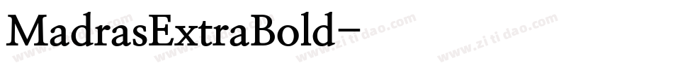 MadrasExtraBold字体转换