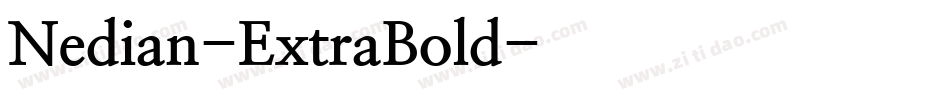 Nedian-ExtraBold字体转换