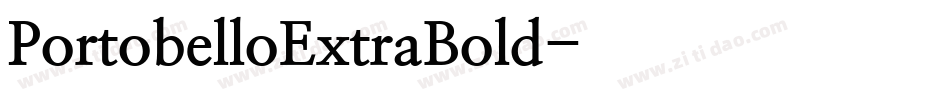 PortobelloExtraBold字体转换